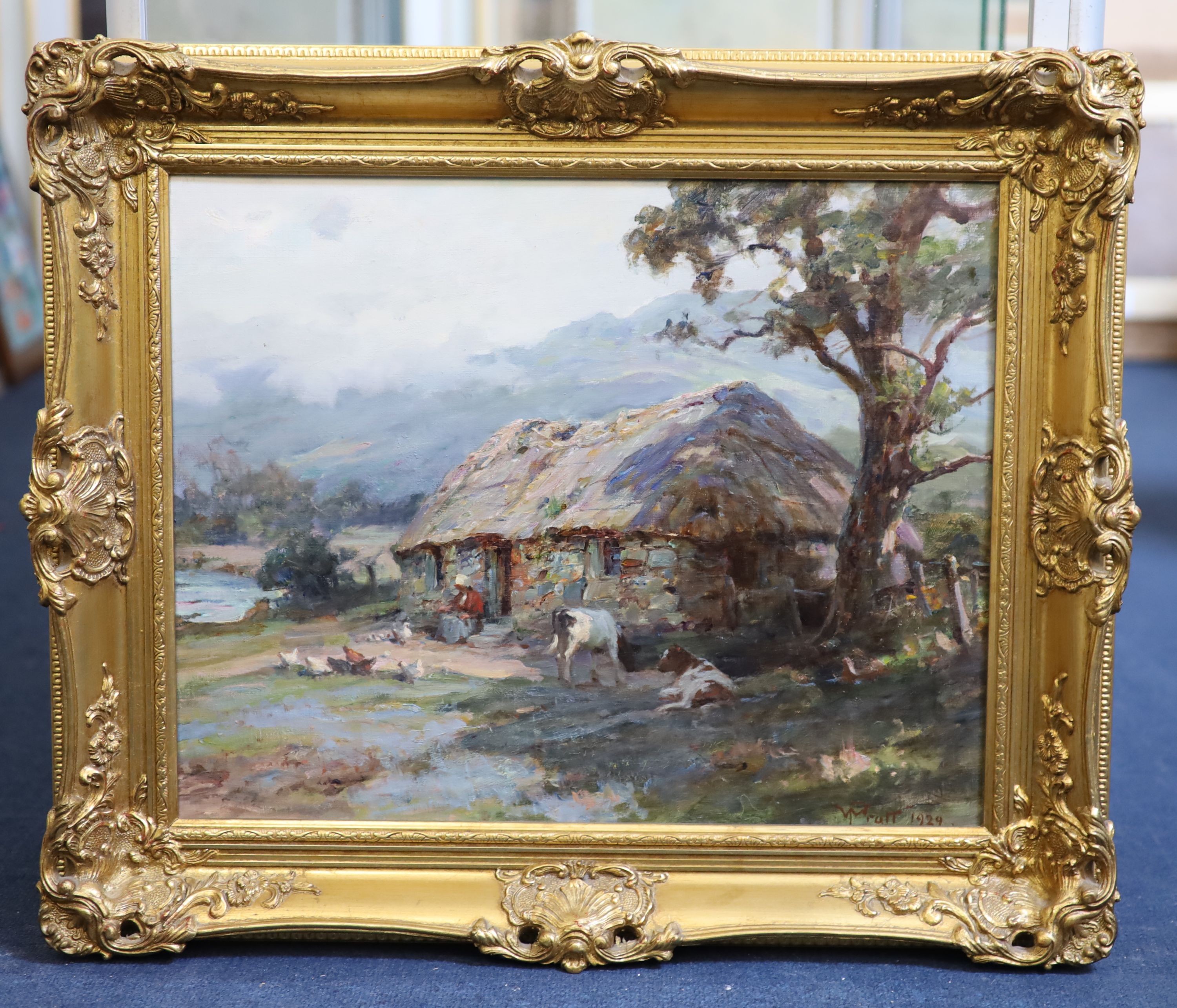 Wilhelm M Pratt (1854-), The Crofters Life, Oil on canvas, 40 x 50cm.